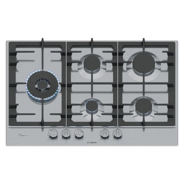 Bosch PCS7A5I90 75cm, 5 burners, 5kW Wok burner, Optimised FlameSelect, 3 Dishwasher suitable cast i