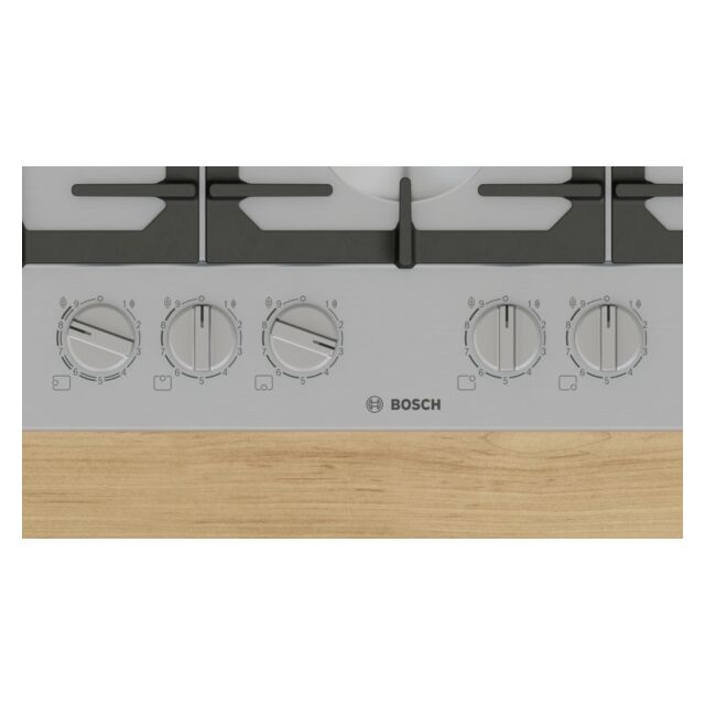 Bosch PCS7A5I90 75cm, 5 burners, 5kW Wok burner, Optimised FlameSelect, 3 Dishwasher suitable cast i