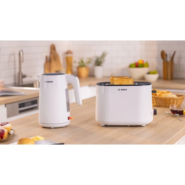 Bosch TAT2M121GB Compact toaster, MyMoment, White