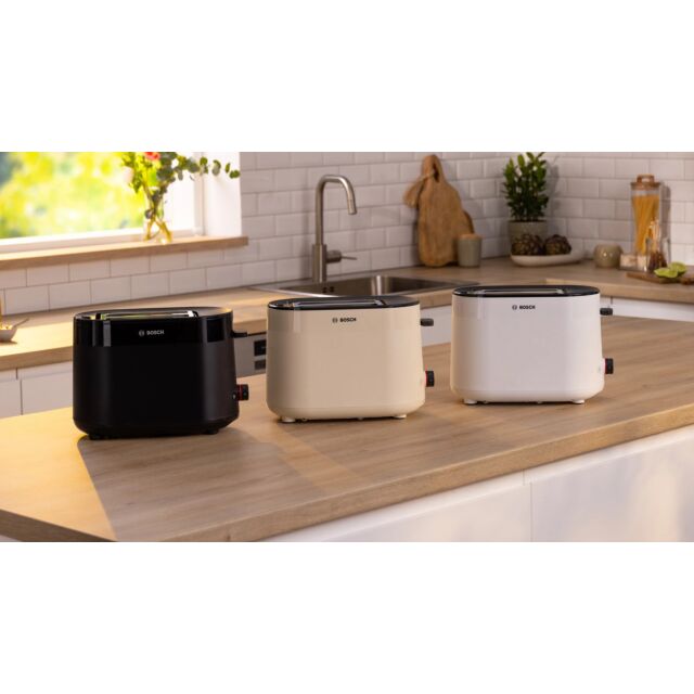 Bosch TAT2M121GB Compact toaster, MyMoment, White