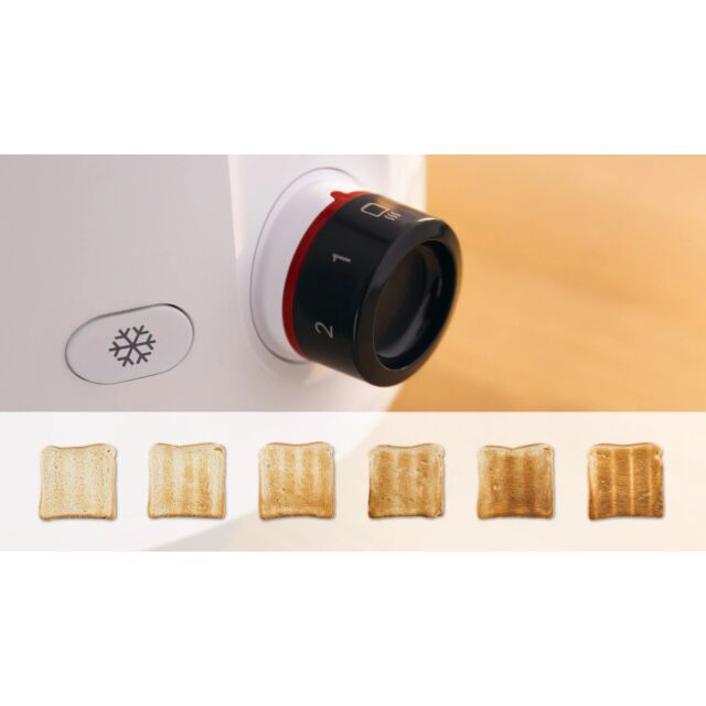 Bosch TAT2M121GB Compact toaster, MyMoment, White