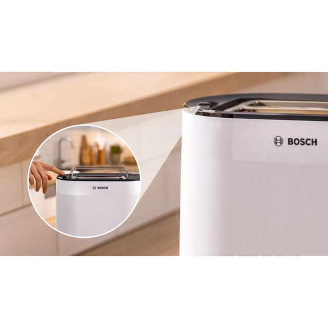 Bosch TAT2M121GB Compact toaster, MyMoment, White