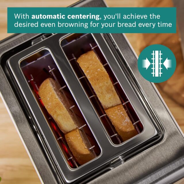 Bosch TAT7201GB Compact toaster, Stainless steel