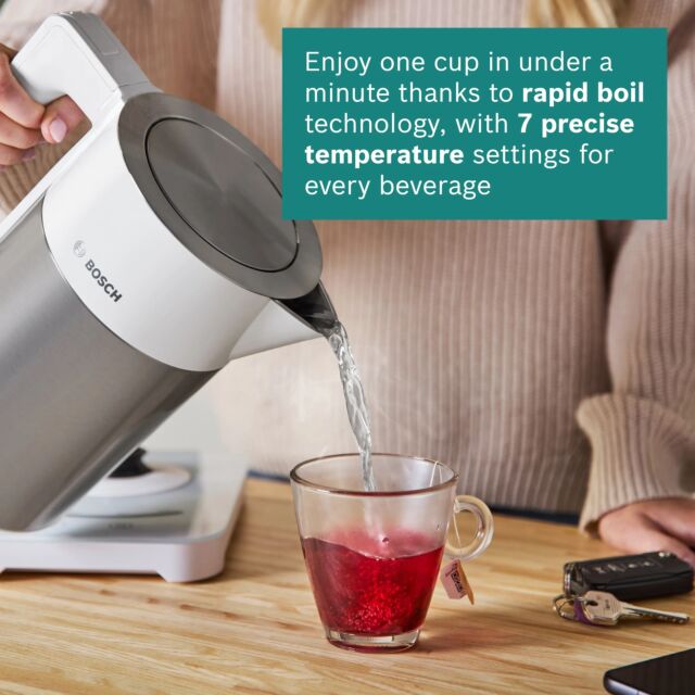 Bosch TWK7201GB Kettle, Sky, Stainless steel