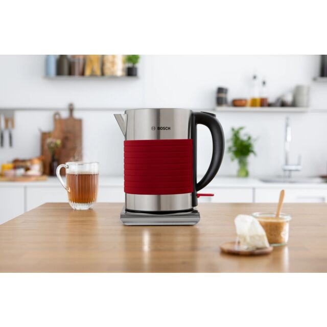 Bosch TWK7S04GB Kettle, Silicone Red, Red