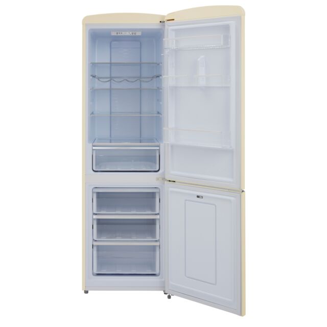 CDA FLORENCE-BARLEY Retro 60/40 Freestanding Fridge Freezer, Total No Frost