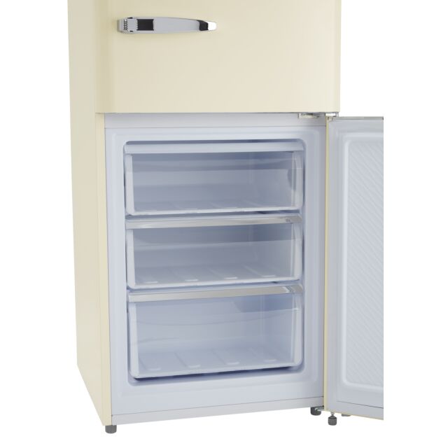 CDA FLORENCE-BARLEY Retro 60/40 Freestanding Fridge Freezer, Total No Frost