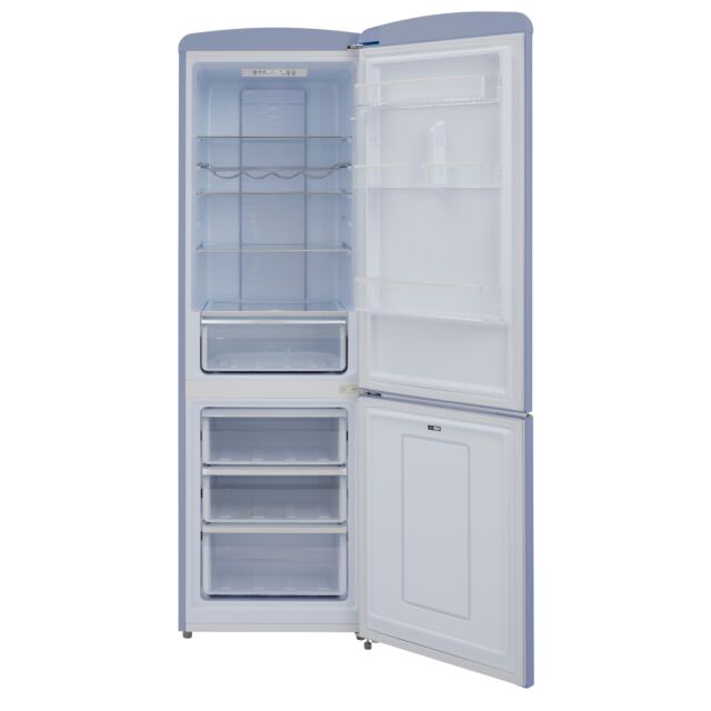 CDA FLORENCE-SEA HOLLY Retro 60/40 freestanding fridge freezer, total no frost