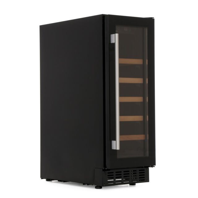 CDA FWC304BL Fs/Under Counter 30Cm Wine Cooler, 20 X Bs, Single Temp Zone
