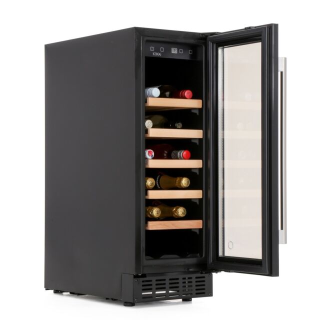 CDA FWC304BL Fs/Under Counter 30Cm Wine Cooler, 20 X Bs, Single Temp Zone
