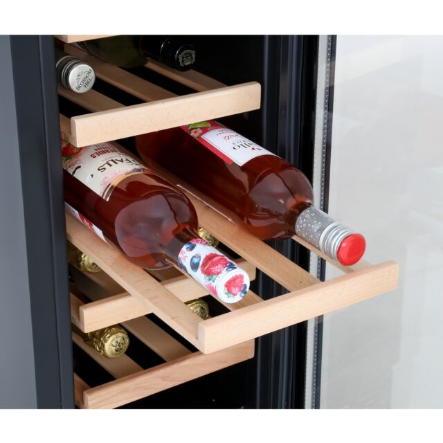 CDA FWC304BL Fs/Under Counter 30Cm Wine Cooler, 20 X Bs, Single Temp Zone