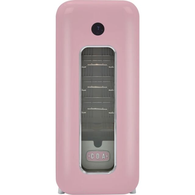 CDA NANCY-TEA ROSE Retro freestanding drinks cooler, 13 x BS, single temp zone, pink