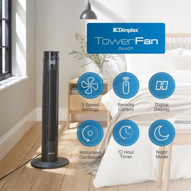 Dimplex DXACF Tower Fan With Remote Control