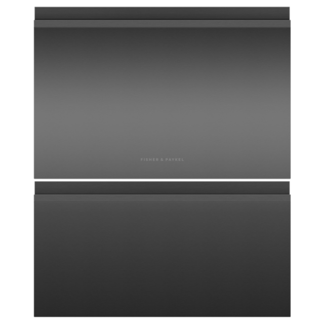 Fisher+Paykel ADDD60DNB Black Steel Door Panels only for Integrated Double DishDrawer, Recessed hand