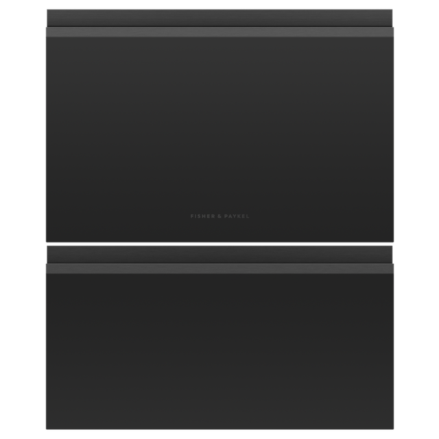 Fisher+Paykel ADDD60DZB Black Glass Door Panels only for Integrated Double DishDrawer, Recessed hand