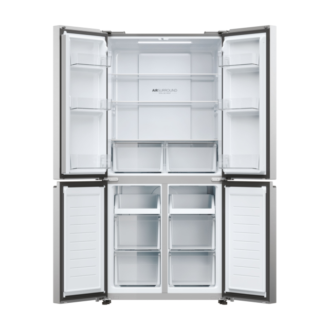 Haier HCR3818ENMM 83.3cm Total No Frost Multi Door Fridge Freezer - Inox
