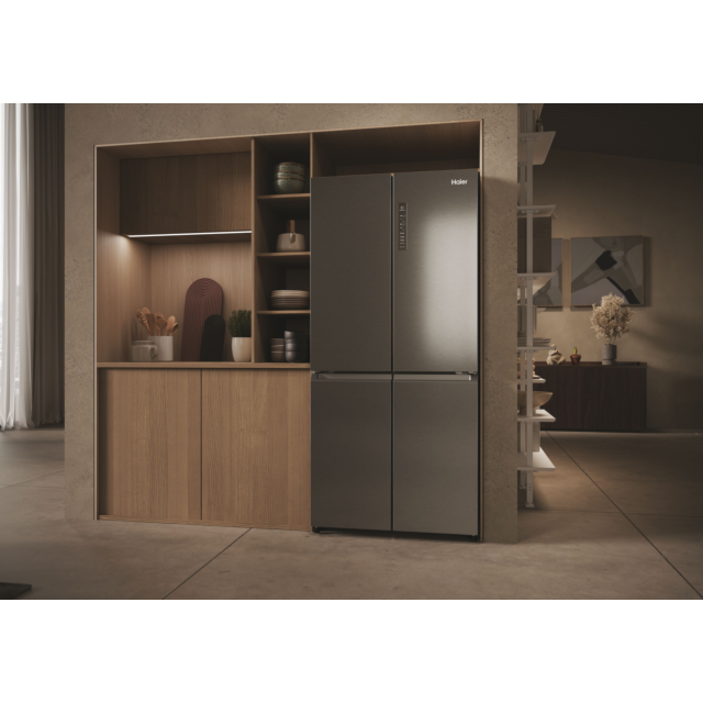 Haier HCR3818ENMM 83.3cm Total No Frost Multi Door Fridge Freezer - Inox