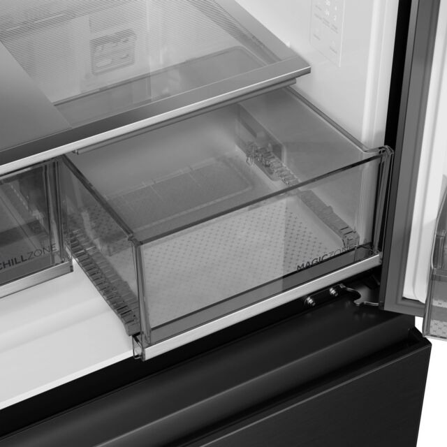 Haier HFR59F18CWMB French Door Style Fridge Freezer - Black