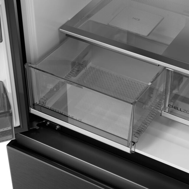 Haier HFR59F18CWMB French Door Style Fridge Freezer - Black