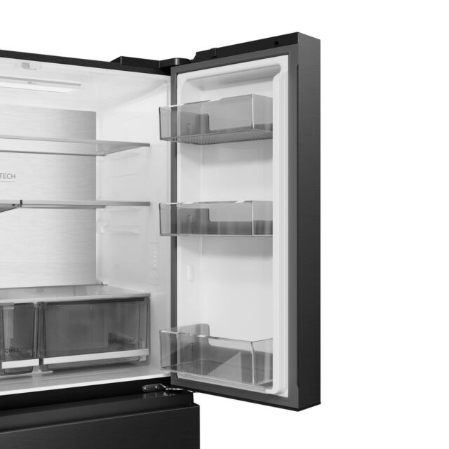 Haier HFR59F18CWMB French Door Style Fridge Freezer - Black