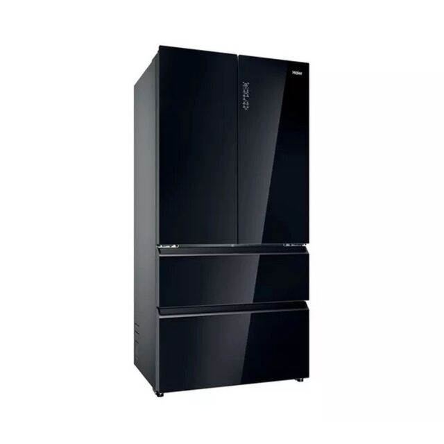 Haier HFR79F19DFGB No Frost Multi-Door Fridge Freezer - Glass Inox Look