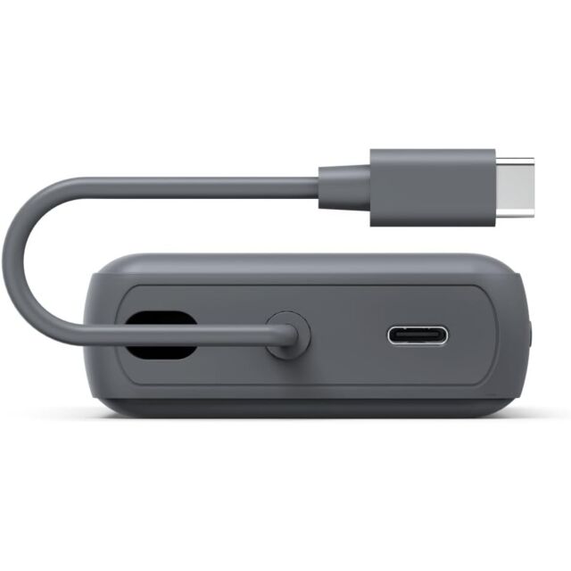 Hama 201739 Power Pack With Cable, 10000 Mah, 2X USB-C Outputs, Grey