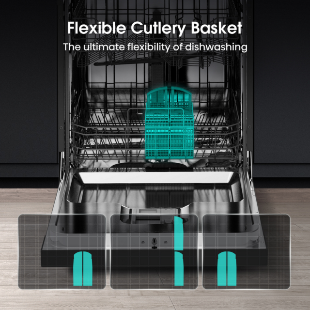 Hisense HS642D90WUK Dishwasher White 14 Place Settings