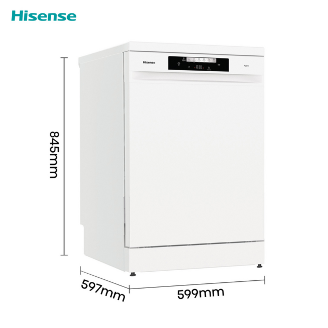 Hisense HS642D90WUK Dishwasher White 14 Place Settings