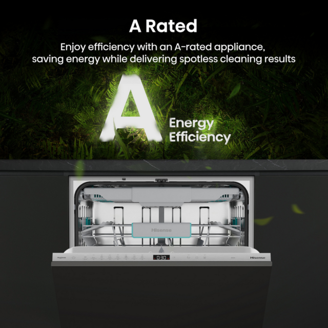 Hisense HV16AUK Integrated Dishwasher with 16 Place Settings