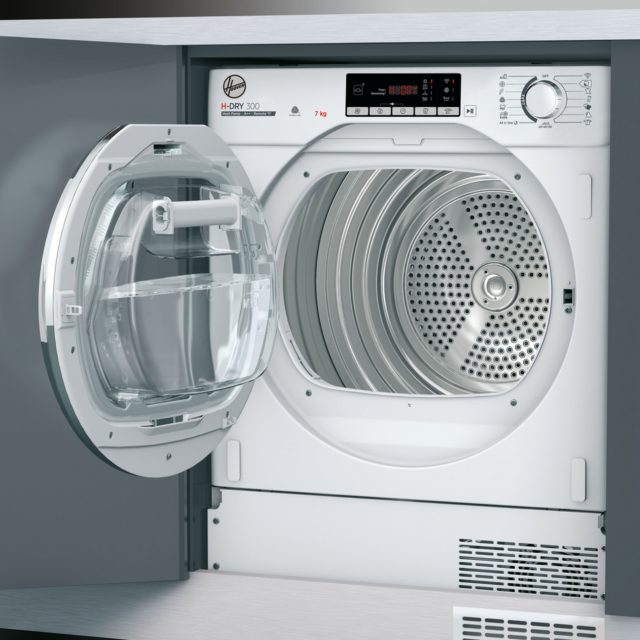 Hoover BATD H7A2TCE-80 7kg Built-In Heat Pump Dryer White