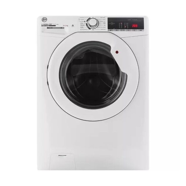 Hoover H3D 485TE H-Wash 300, 8+5kg 1400rpm Washer Dryer, White, NFC