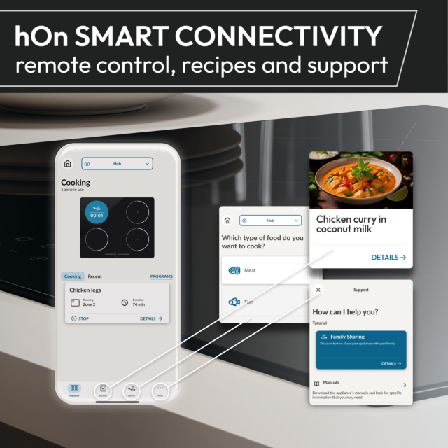 Hoover HIF84DCS 80cm Induction Smart Hob Black