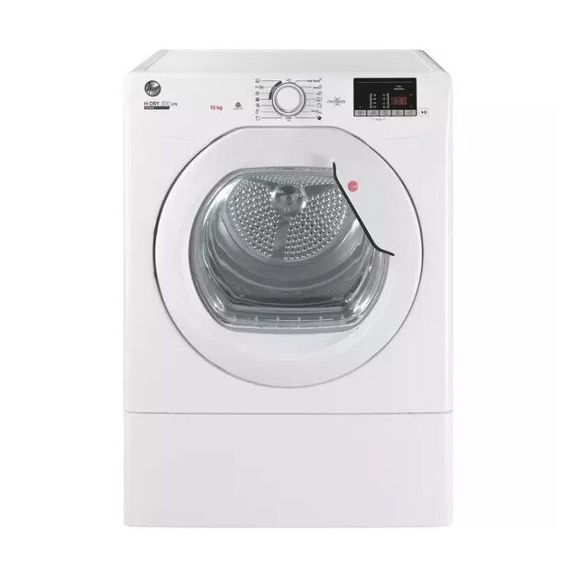 Hoover HLE V10DG H-Dry 300 10kg Vented Tumble Dryer, White, Digital Display
