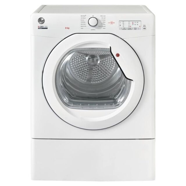 Hoover HLE V8LG H-Dry 300 8kg Vented Tumble Dryer, White, LED Display