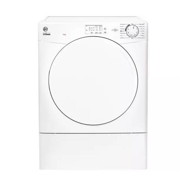 Hoover HLE V9LF H-Dry 300 9kg Vented Tumble Dryer, White Plastic Door