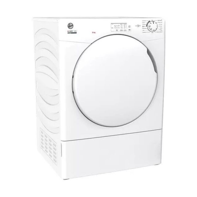 Hoover HLE V9LF H-Dry 300 9kg Vented Tumble Dryer, White Plastic Door