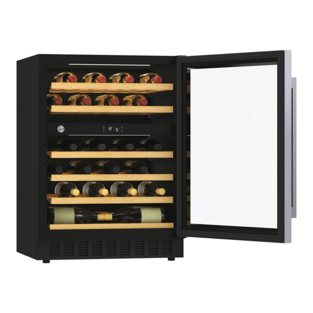 Hoover HWCB60UK/N Under Counter Wine Cooler 46 Bottles Black