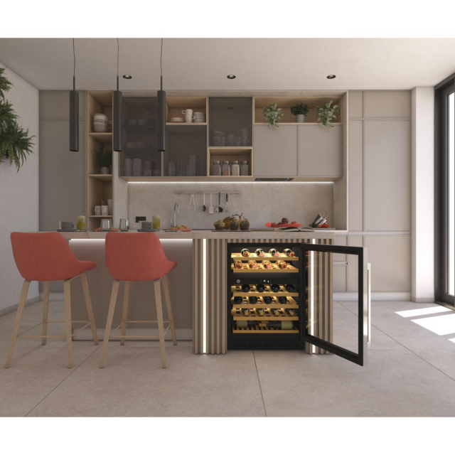 Hoover HWCB60UK/N Under Counter Wine Cooler 46 Bottles Black