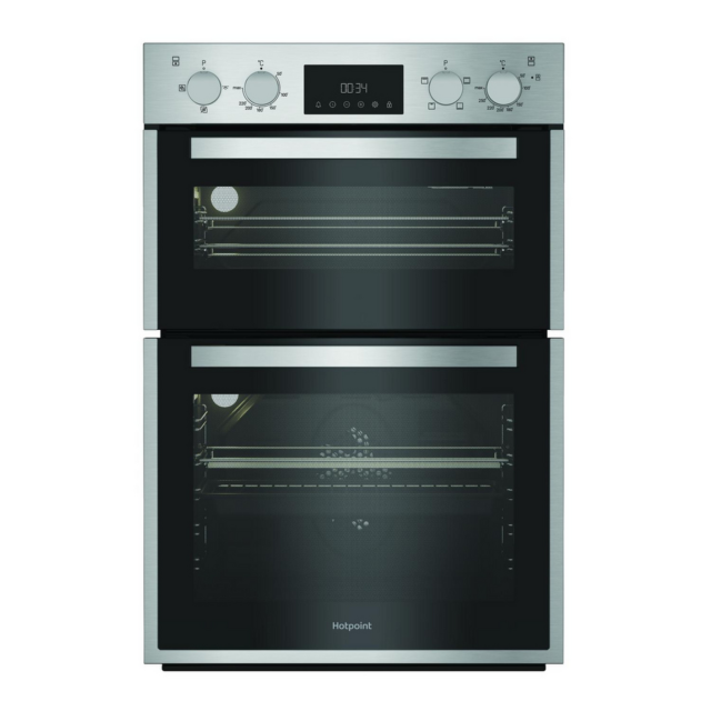 Hotpoint DIH10DIX 59.4cm Built-in Electric Double Oven Silver