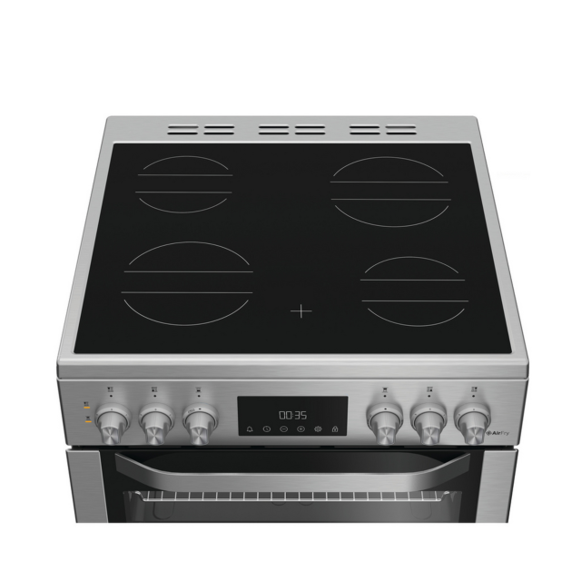 Hotpoint HDE6VDCAX 60cm Double Oven Electric Cooker