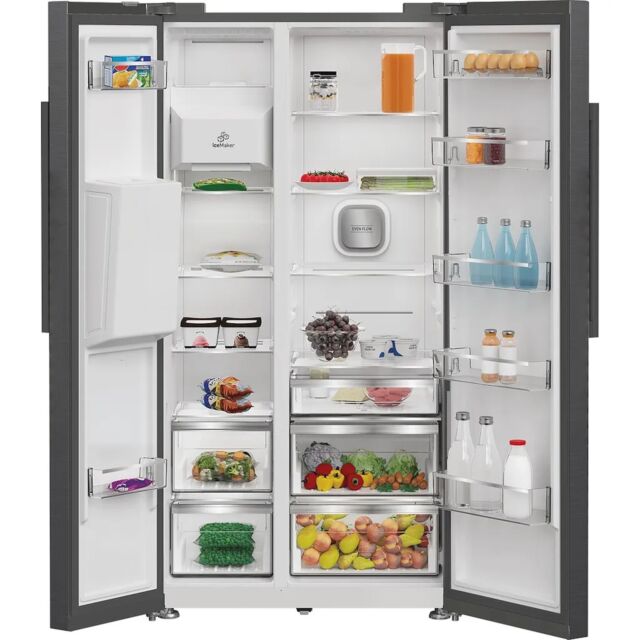 Hotpoint HPG26574WXBR5UK Dual No Frost Side by Side American Fridge Freezer with FreshShield - Inox 