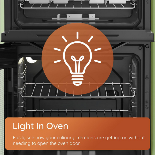 Hotpoint HTE5VCB Double Oven Electric Cooker 50cm Black