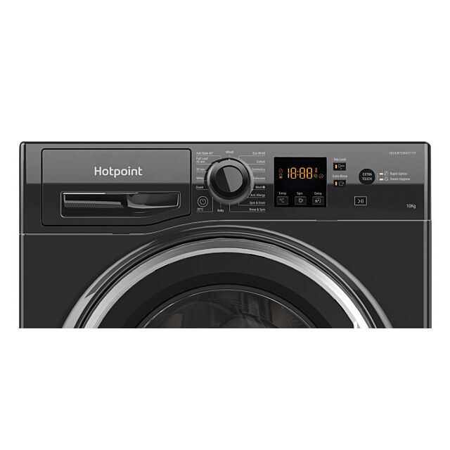 Hotpoint NSWM1046BSUK freestanding front loading washing machine