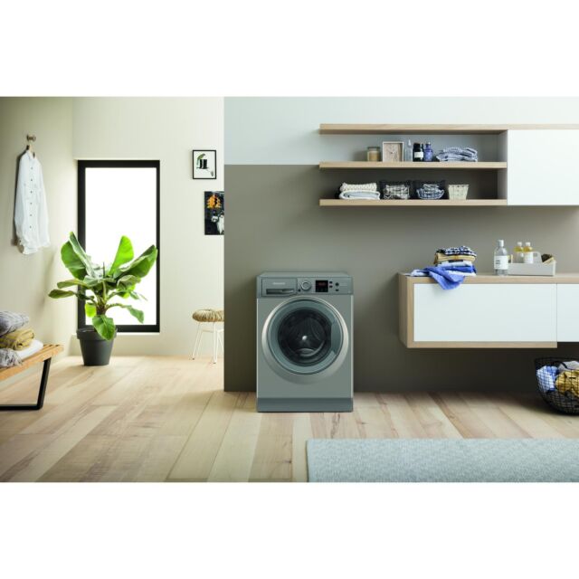 Hotpoint NSWM1046GGUK freestanding front loading washing machine