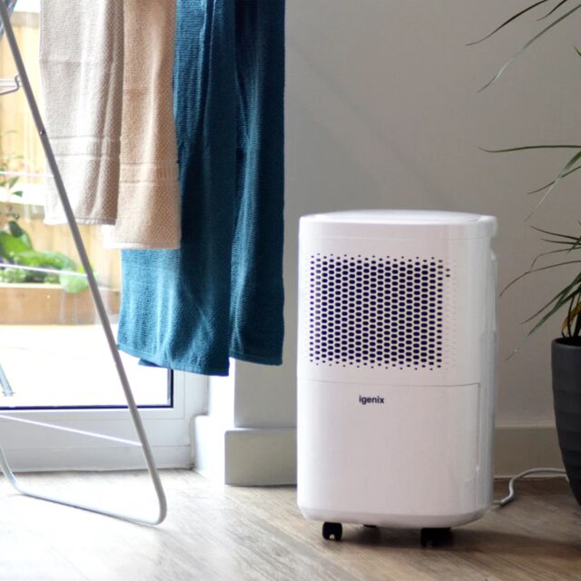 igenix IG9813 12 Litre Per Day Compressor Dehumidifier White