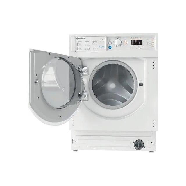 Indesit BIWDIL75125UKN 7kg/5kg 1200 Spin Integrated Washer Dryer - White