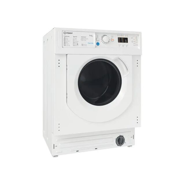 Indesit BIWDIL75125UKN 7kg/5kg 1200 Spin Integrated Washer Dryer - White