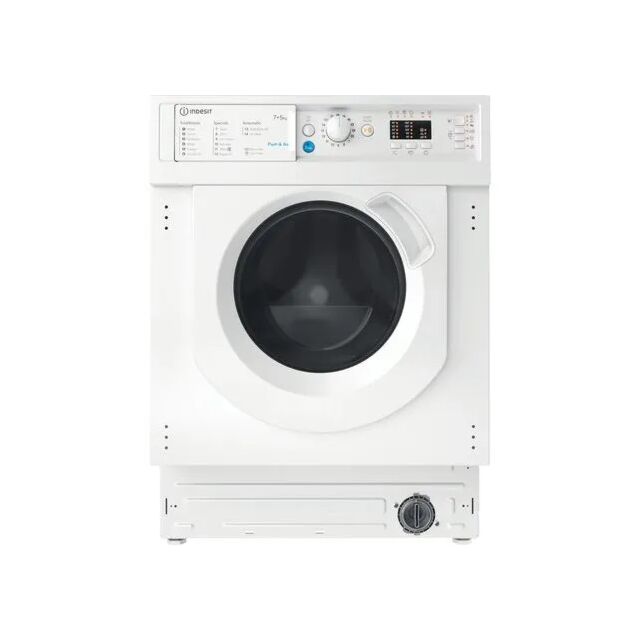 Indesit BIWDIL75125UKN 7kg/5kg 1200 Spin Integrated Washer Dryer - White