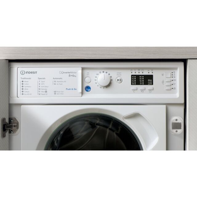 Indesit BIWDIL861485 Integrated washer dryer: 8,0kg - BI WDIL 861485 UK