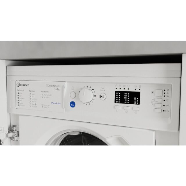 Indesit BIWDIL861485 Integrated washer dryer: 8,0kg - BI WDIL 861485 UK